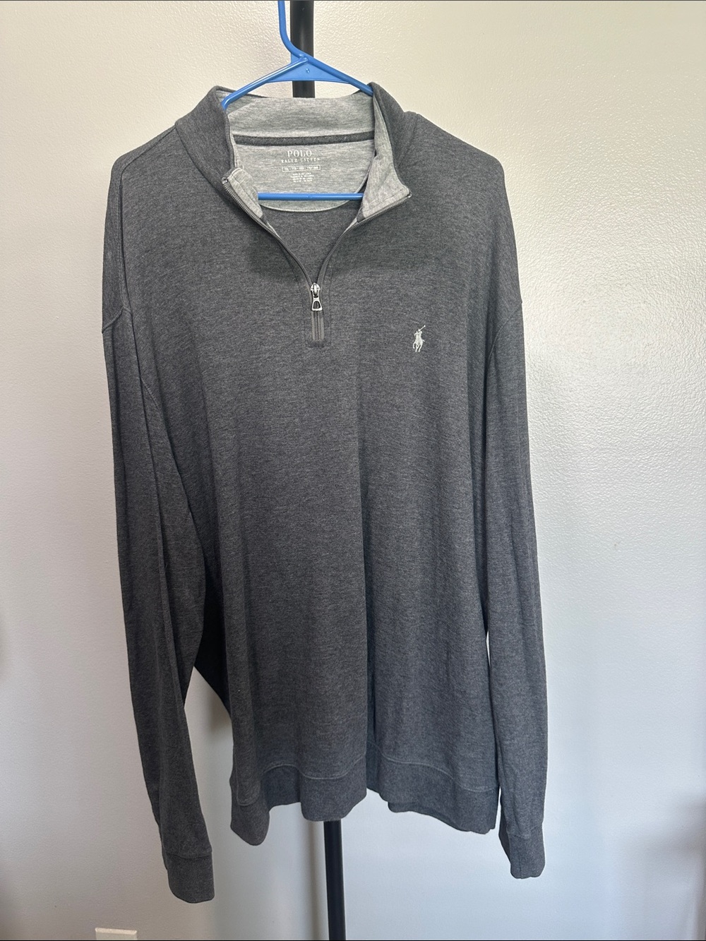 Polo by Ralph Lauren Men’s Dark Gray Quarter-Zip Pullover
